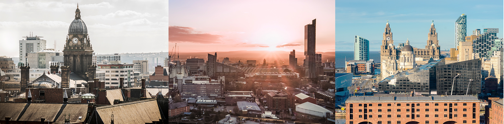 Landscape of Bradford, Manchester and Liverpool